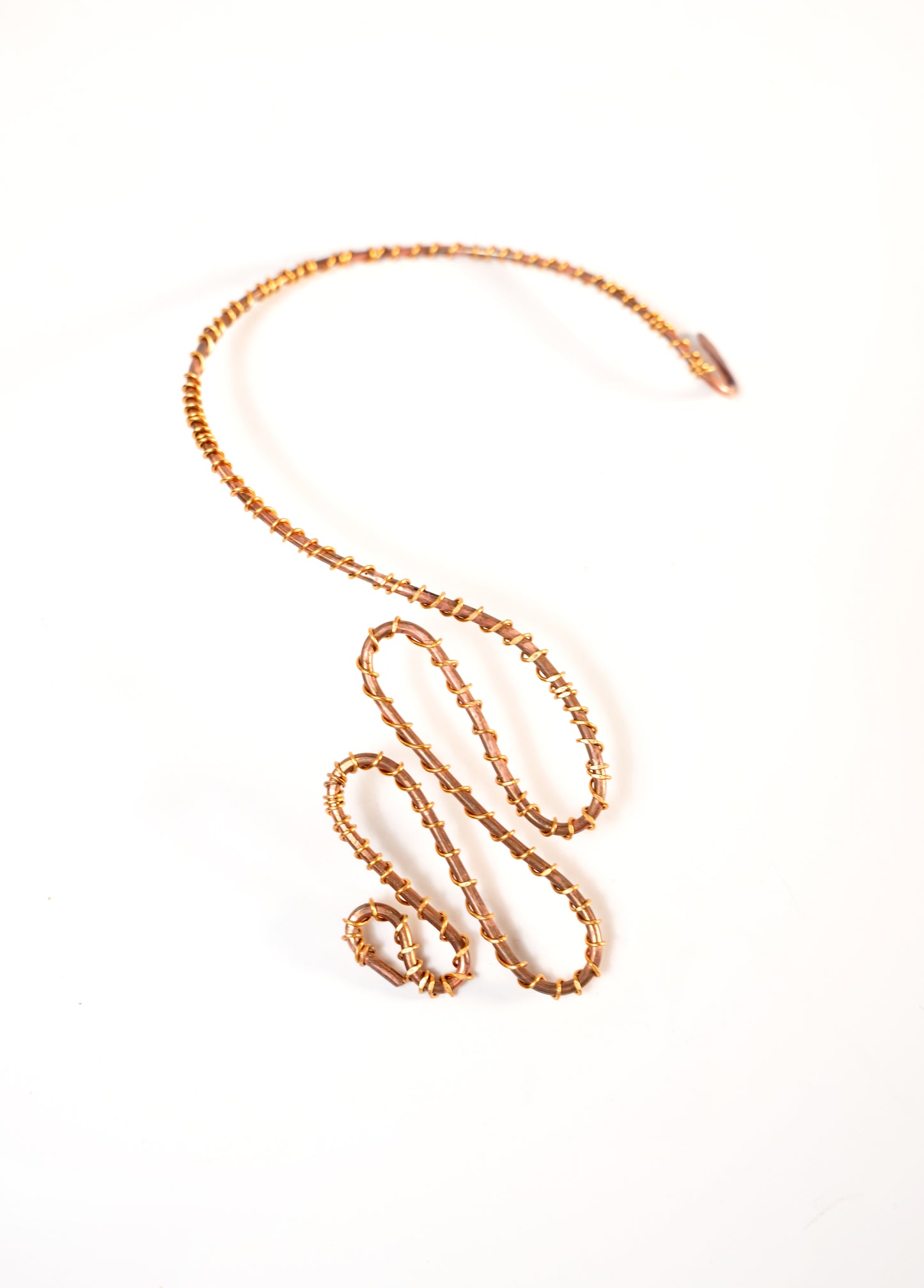 Flaming Grace Copper Wire Necklace Wrap