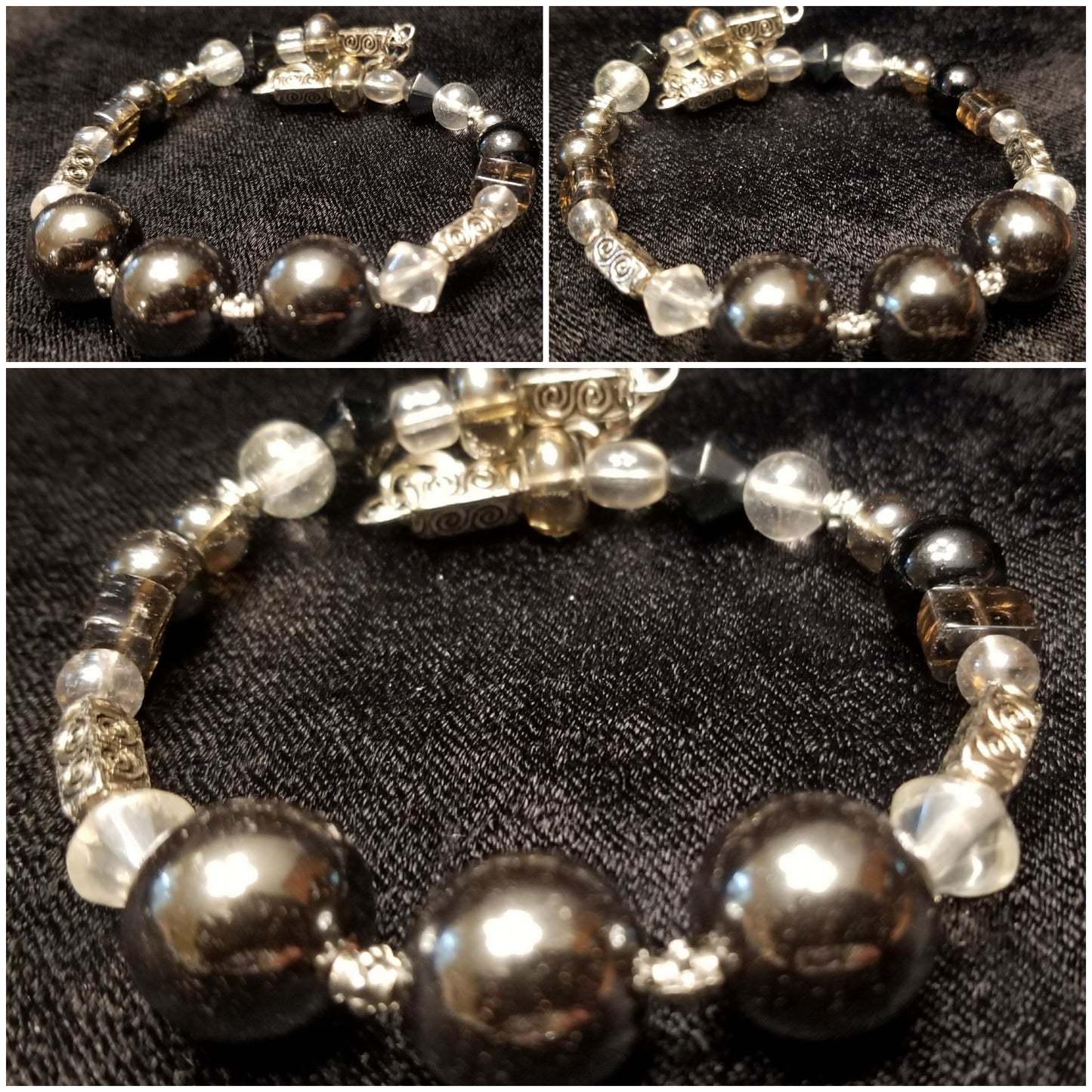 Hematite Beaded Bracelet (Men's Accessories)