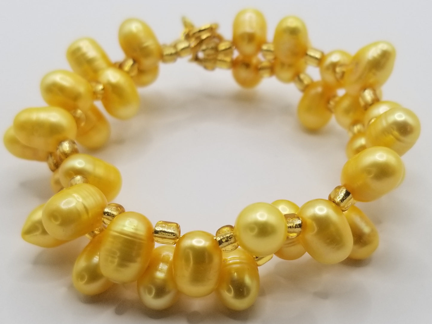 Yellow Gold Beaded Bracelet