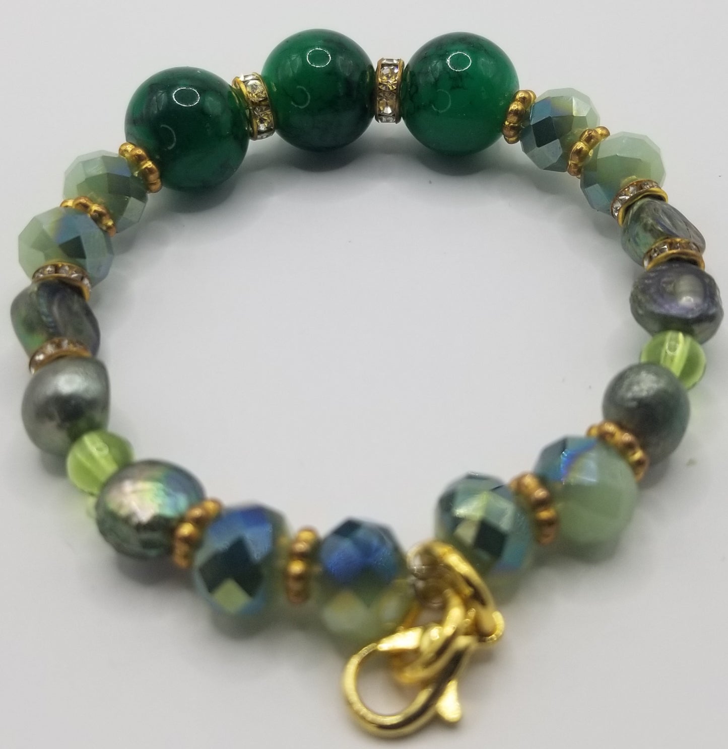 Shimmering Emerald Green Bracelet