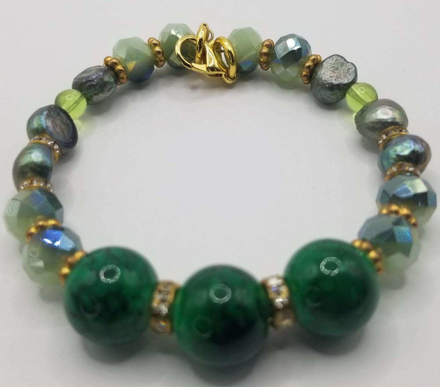 Shimmering Emerald Green Bracelet