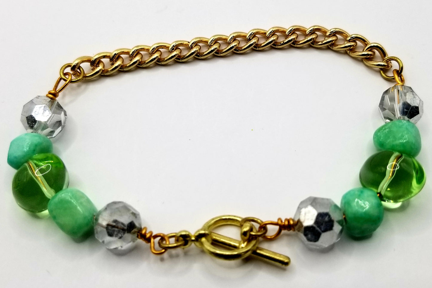Lime Stone Charm Ready Bracelet