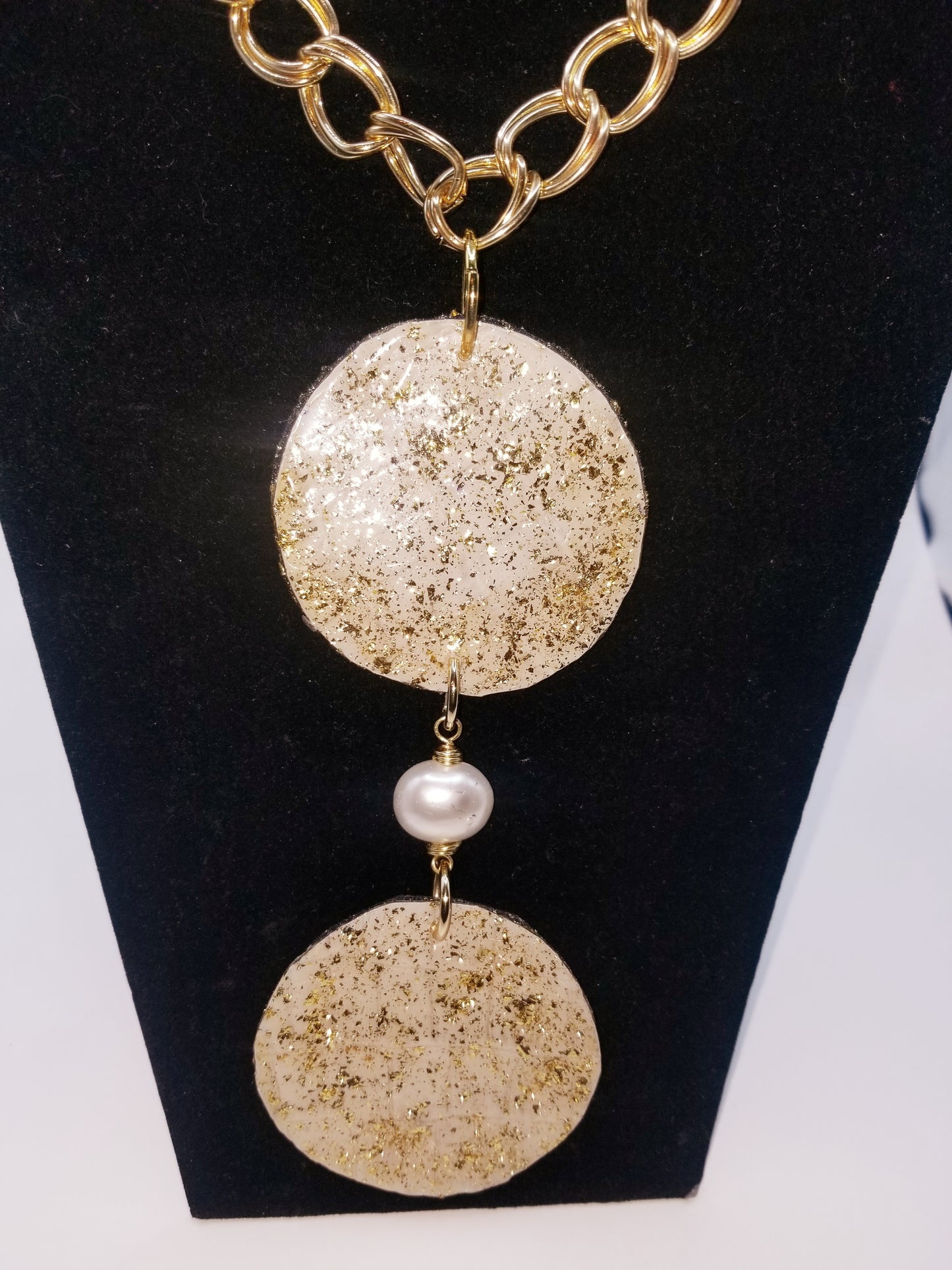 Urban Sphere Faux Leather Necklace & Earring Set