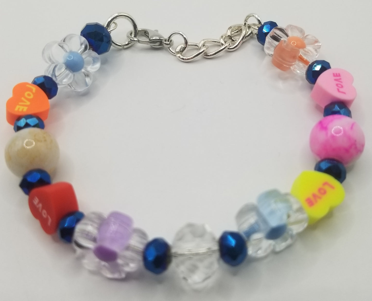 Colorful Heart Beaded Bracelet