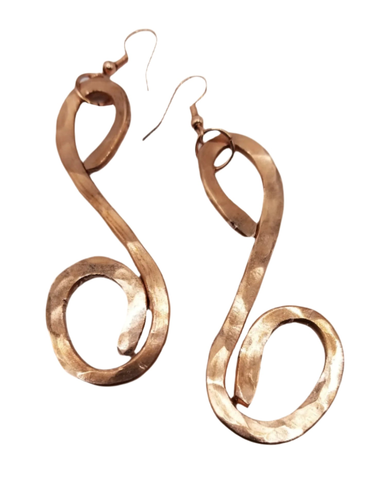 S Shaped Copper Earrings