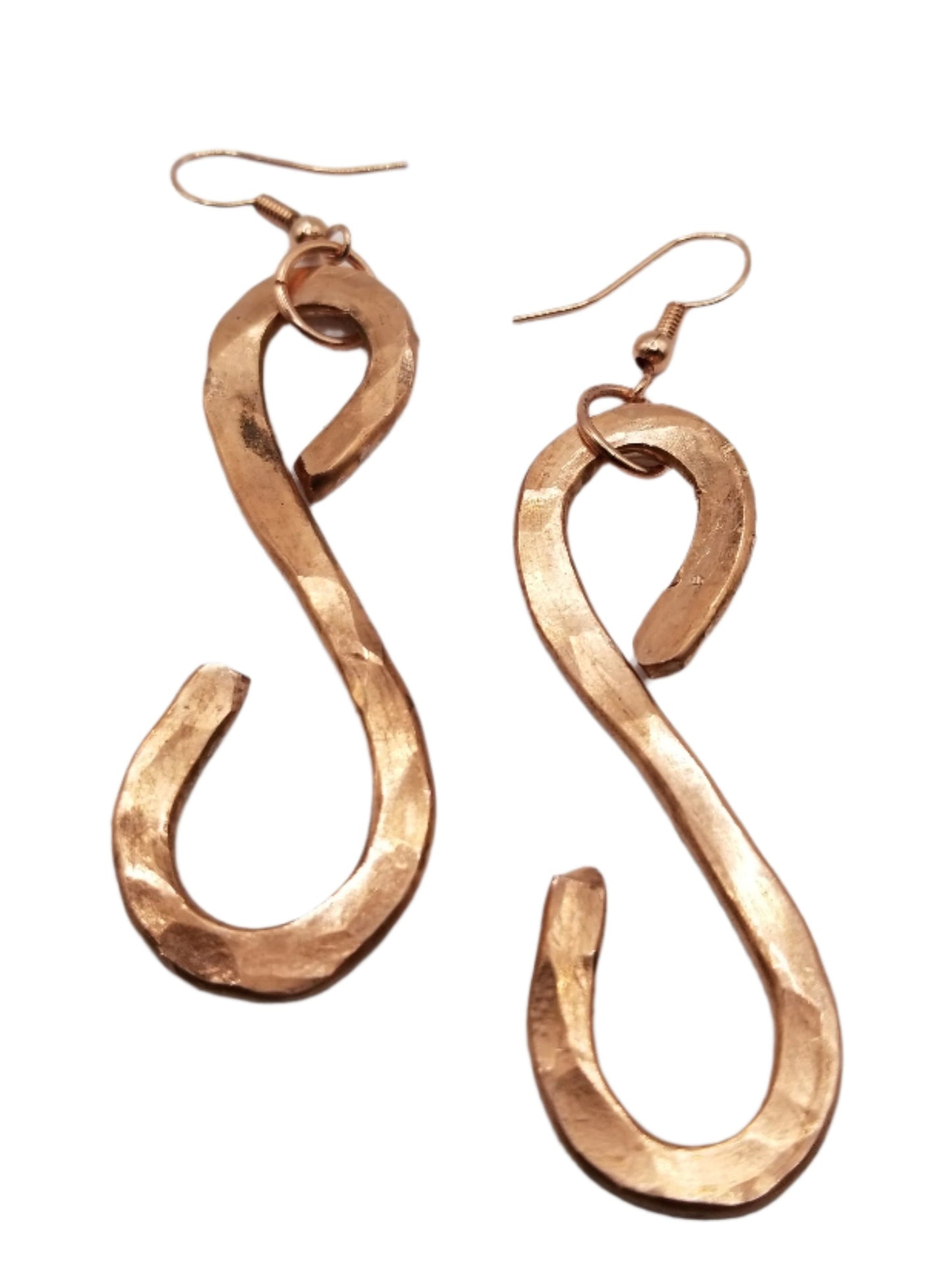 Elegant S-Shaped Copper Wire Earrings