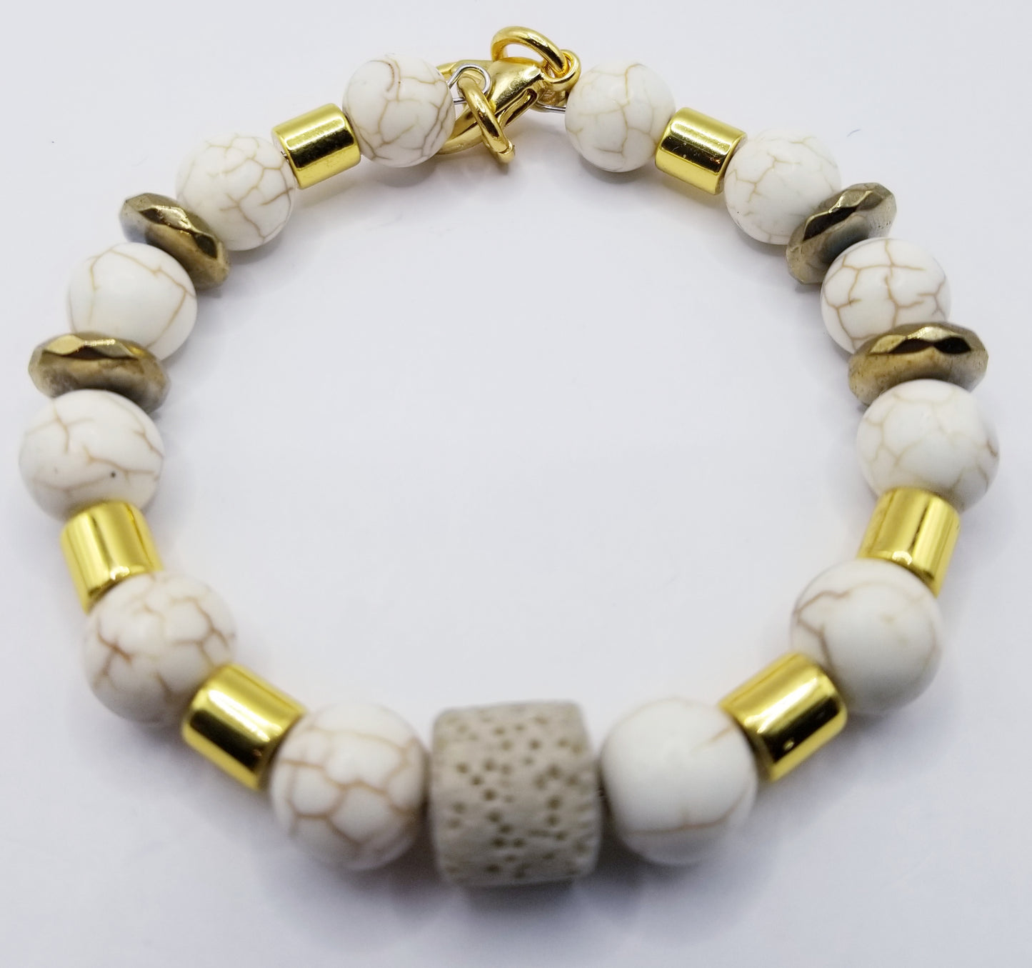 Ivory Beaded Men's Bracelet