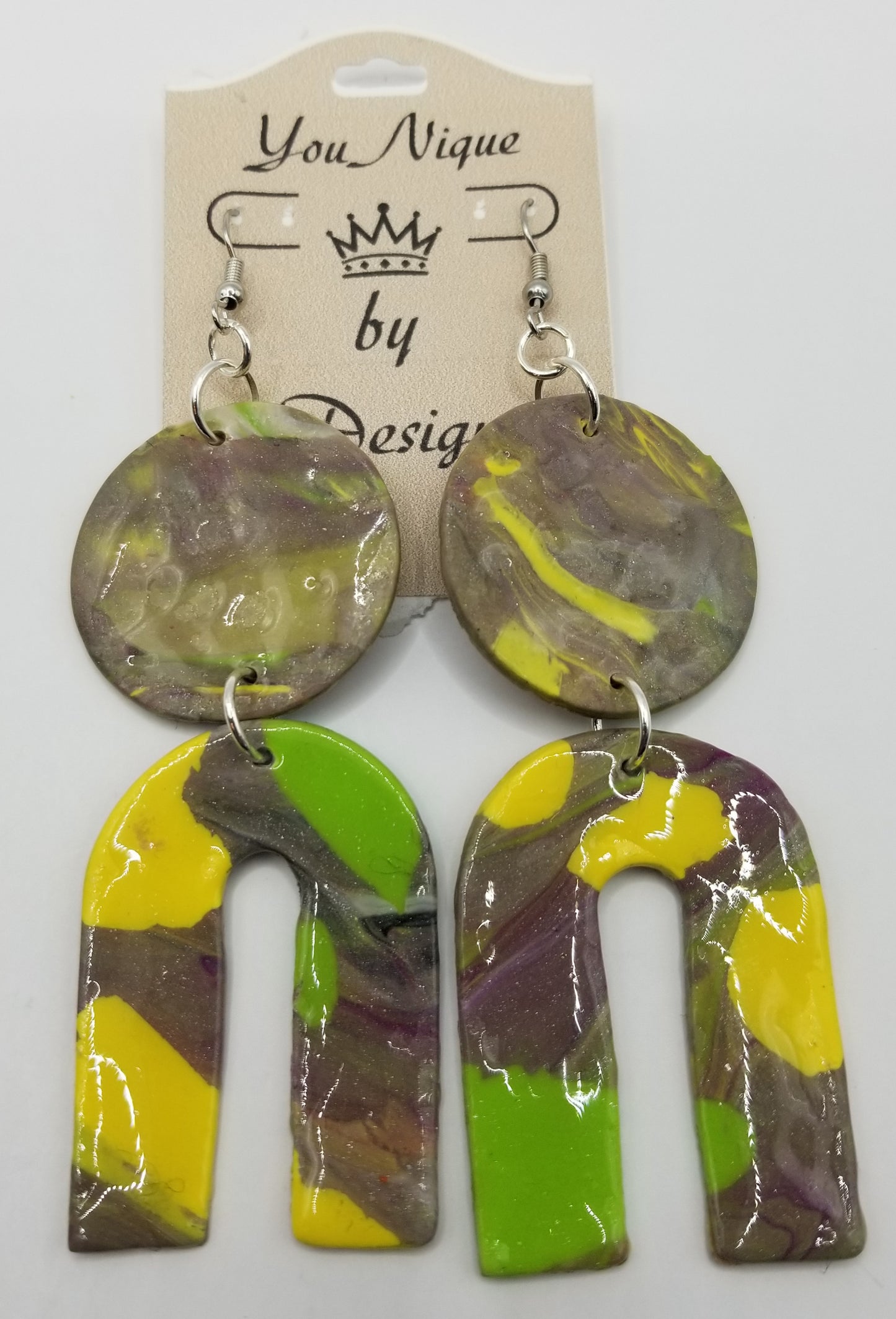 Lemon Lime Contrast Earrings