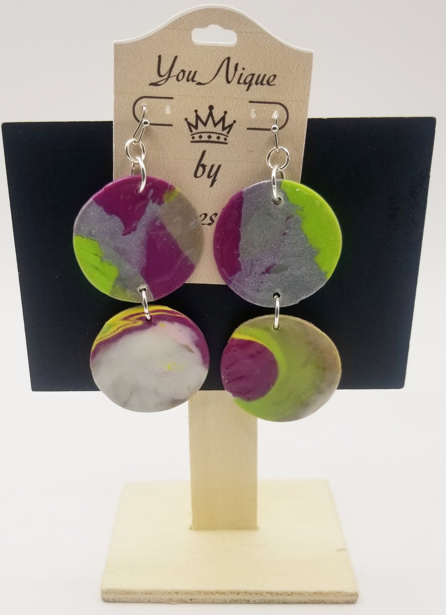 Double Hoop Vibrant Hues Earrings