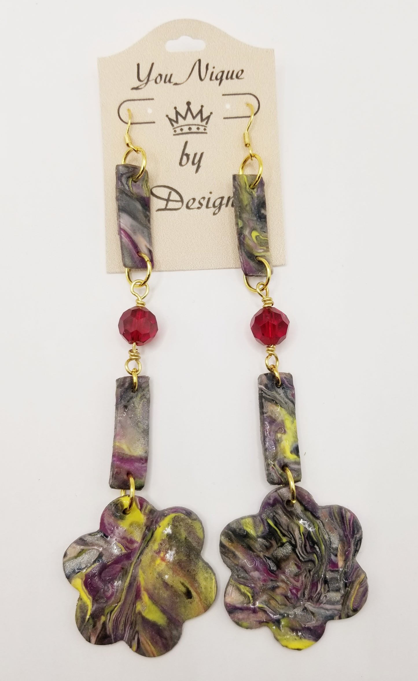 Color Contrast Dangle Earrings