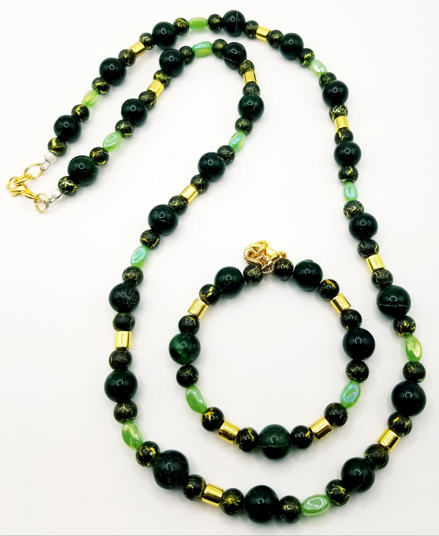 Emerald Fusion Men's Necklace Set