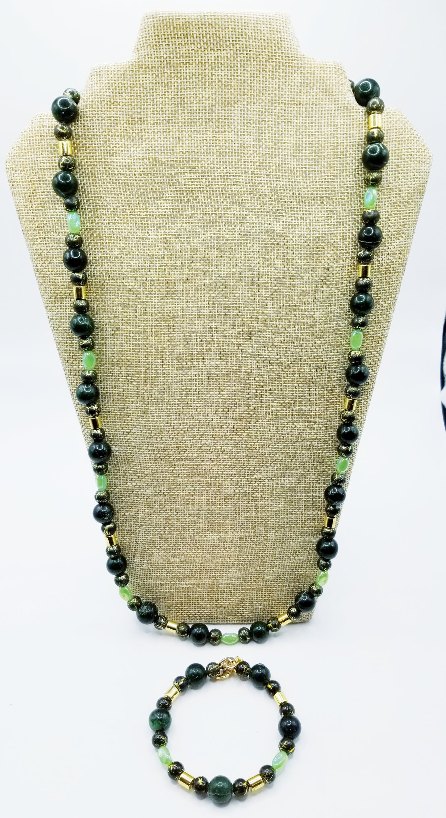 Emerald Fusion Men's Necklace Set