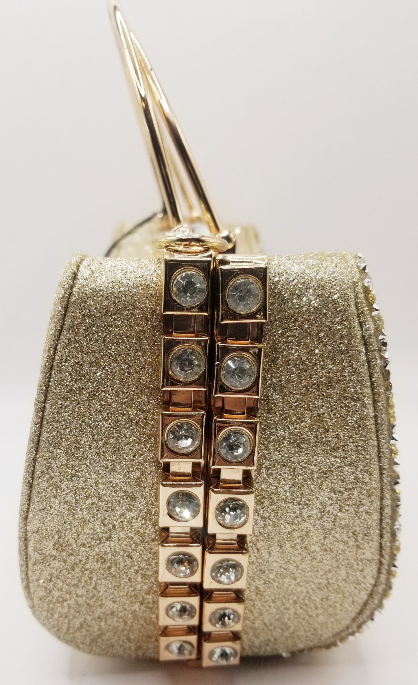 Gold Decorative Rhinestone Evening Bag