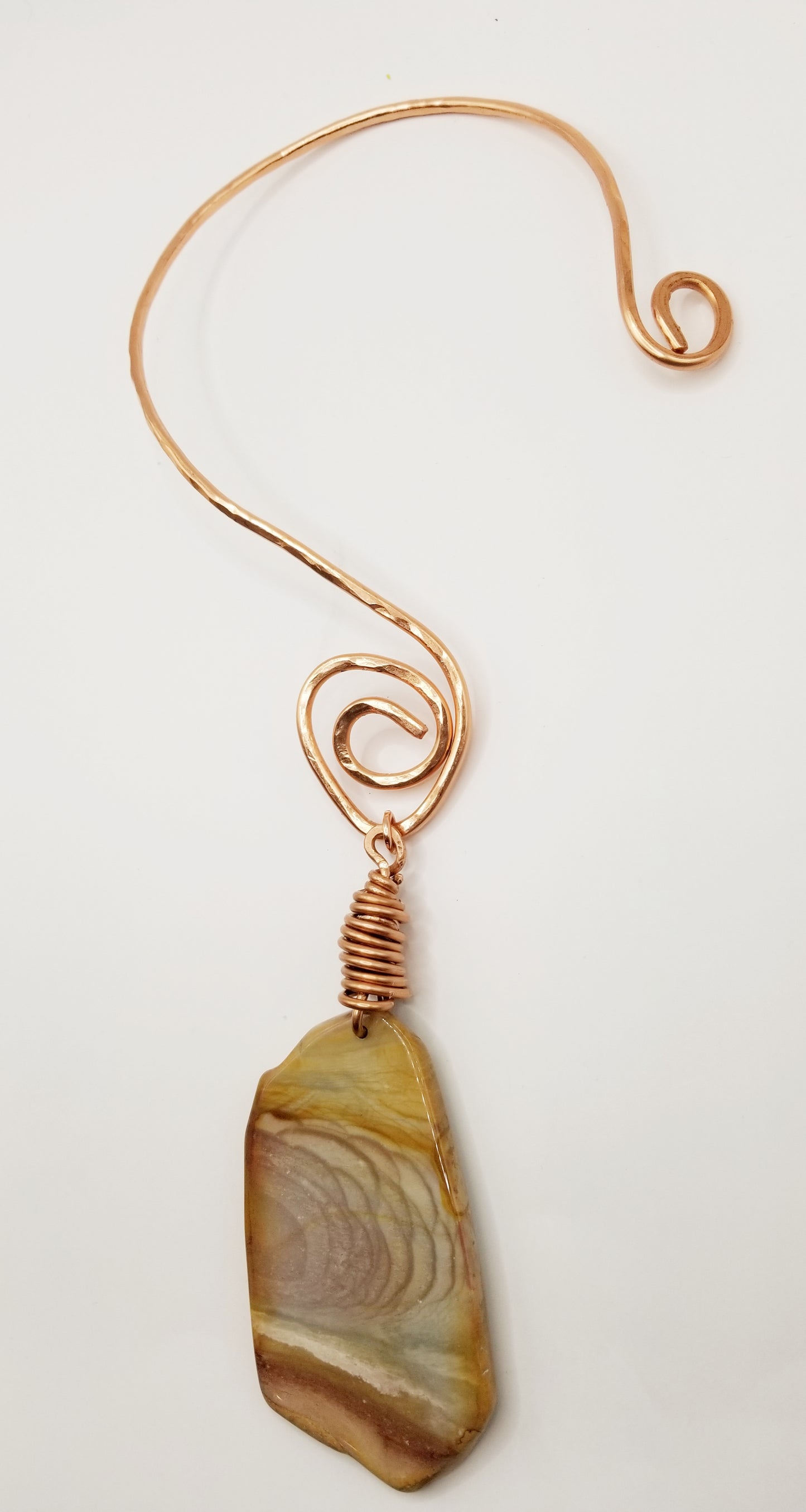 Agate Edge Copper Neck Cuff Necklace