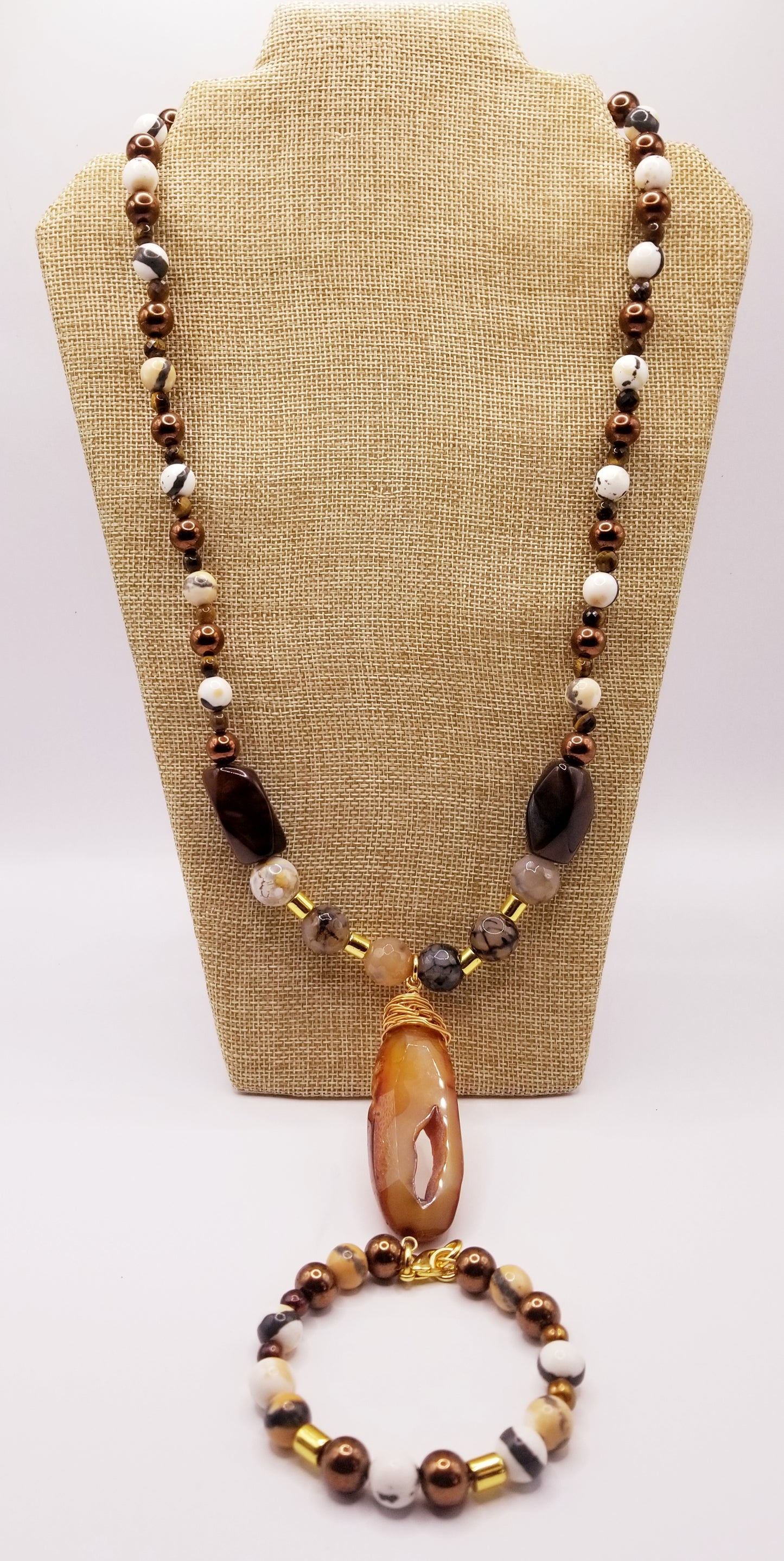 Brazen Bronze Men's Necklace Set