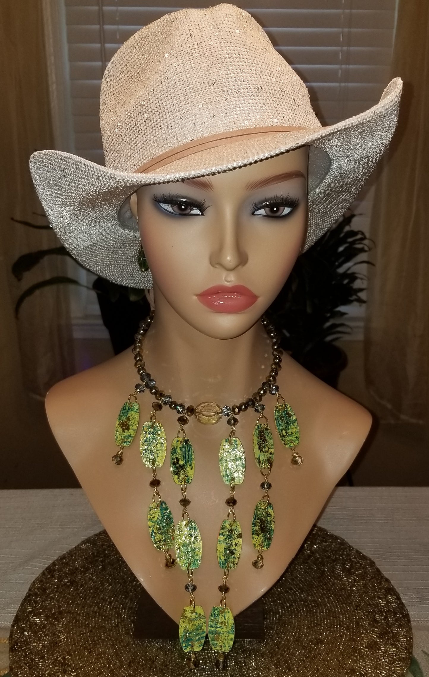 Reversible Tangerine & Lime Necklace Set