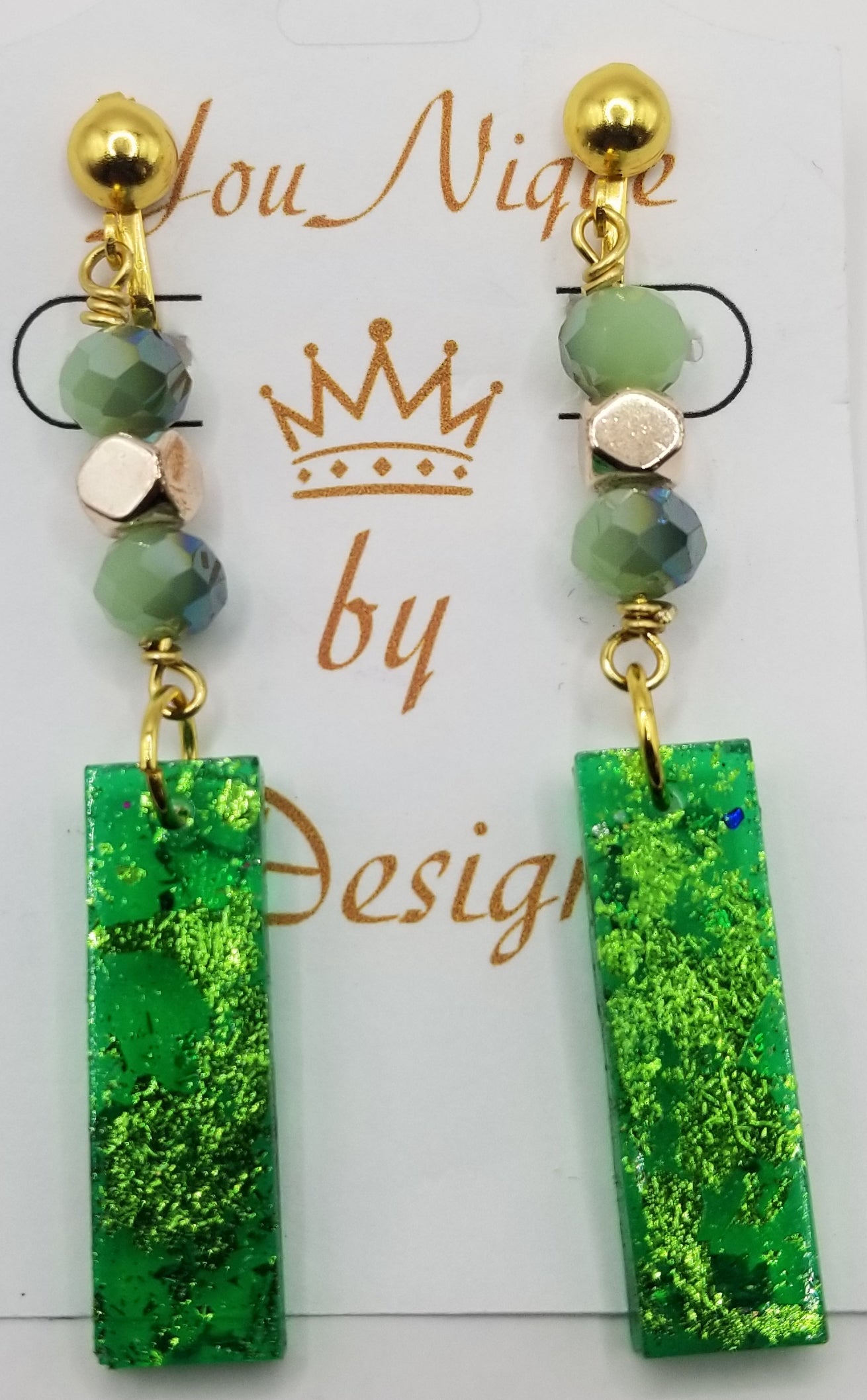Shimmers of Emerald Petite Dangles Earrings