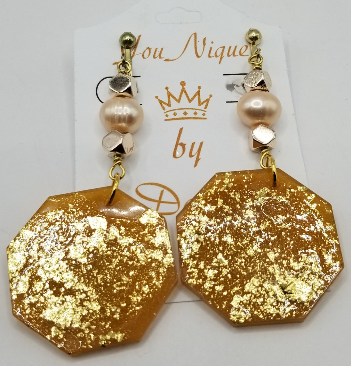 Shimmers of Topaz Octagon Earrings
