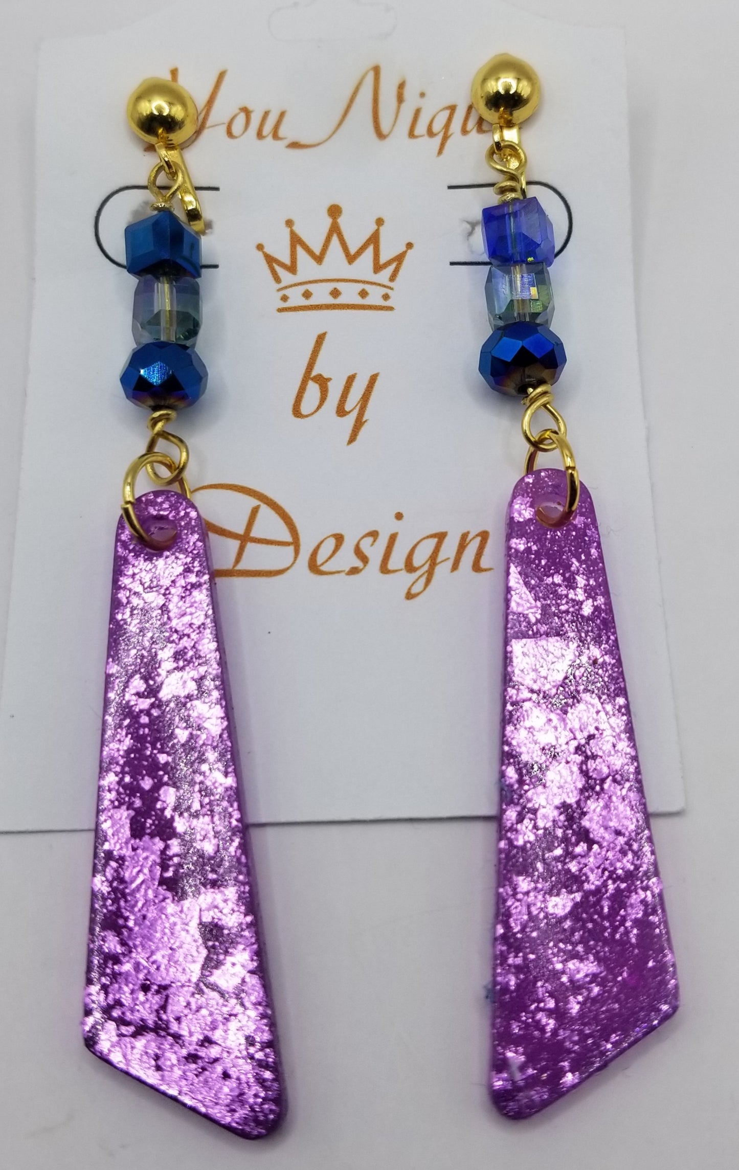 Shimmers of Violet Dangle Earrings