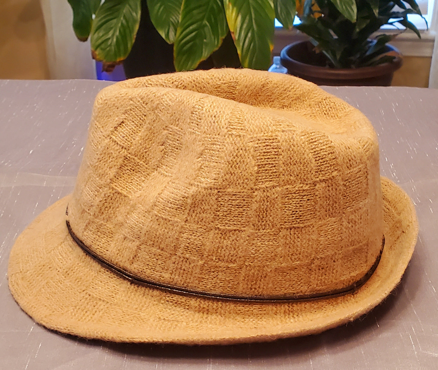 Beige Fall/Winter Wool Men's Fedora