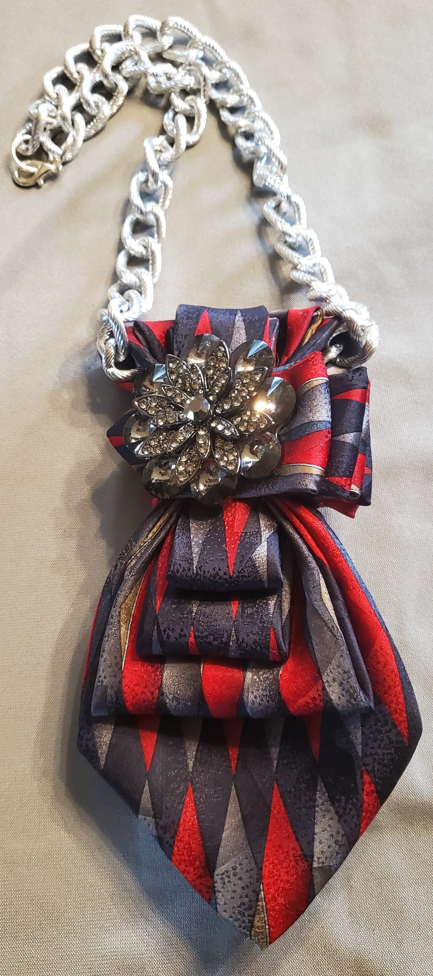 Sophisticated Palette Necktie Necklace