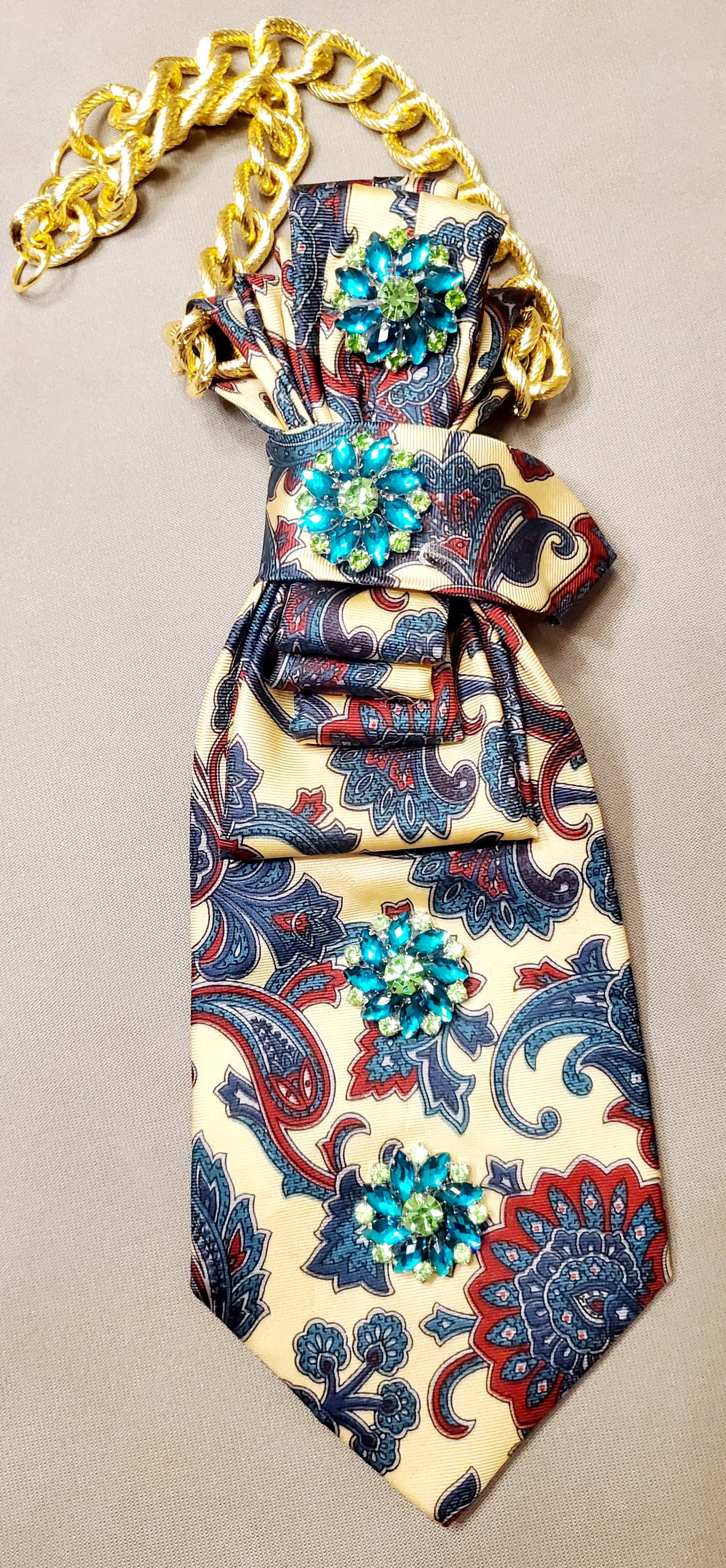 Persian Boteh Necktie Necklace