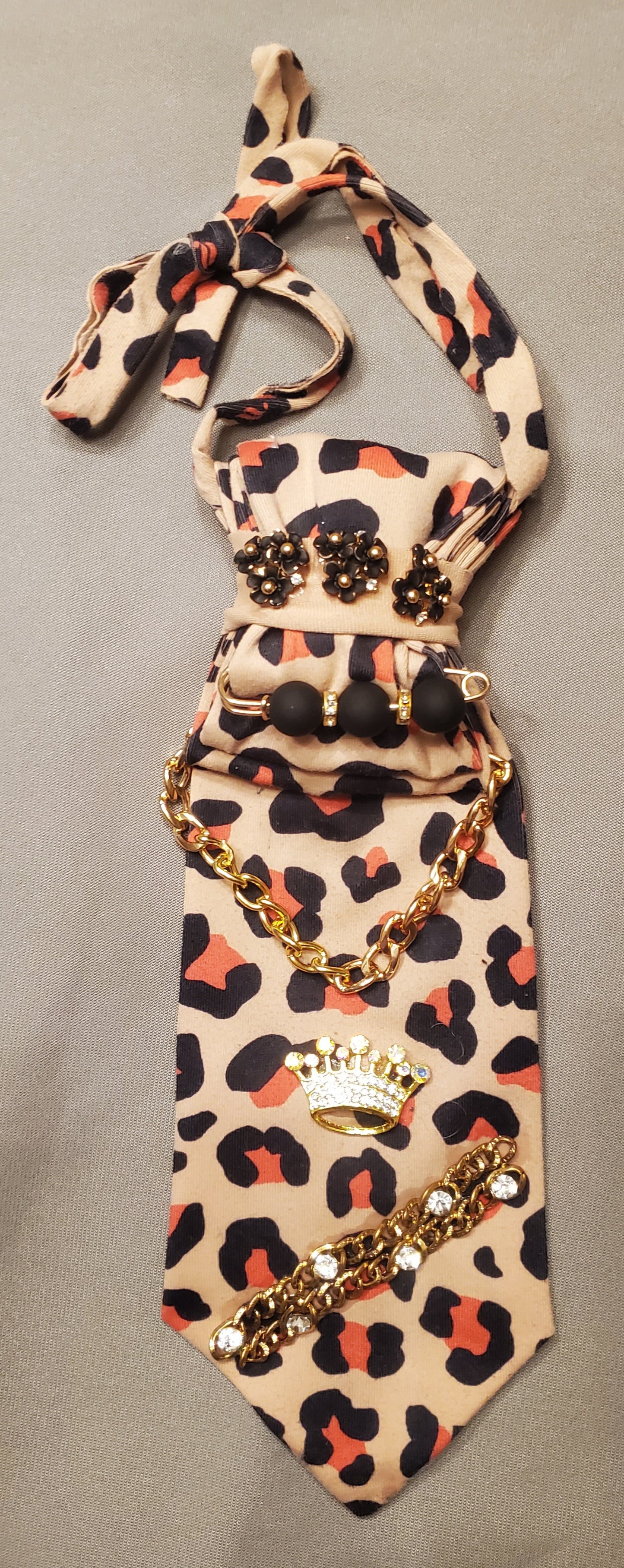 Cheetah Luxury Necktie Necklace