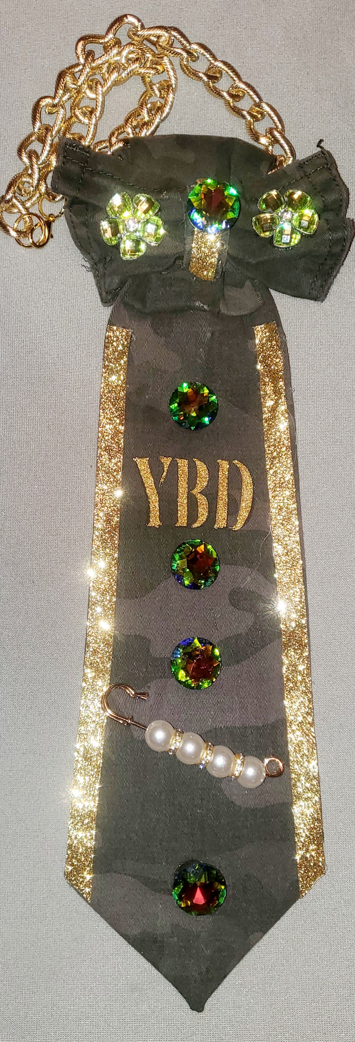 YBD Branded Camo Necktie Necklace