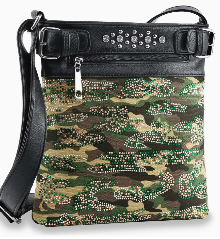 Camo Rhinestone Crossbody Sling