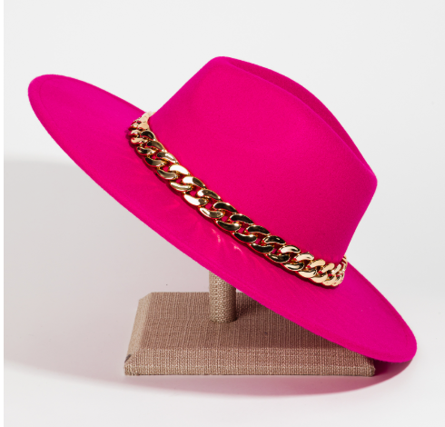 Chain Link Strap Western Fashion Hat