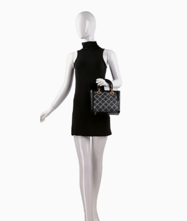 Gold Plaid Rhinestone Evening Bag