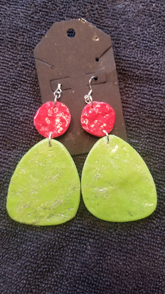 Red & Green Apple Fusion Earrings