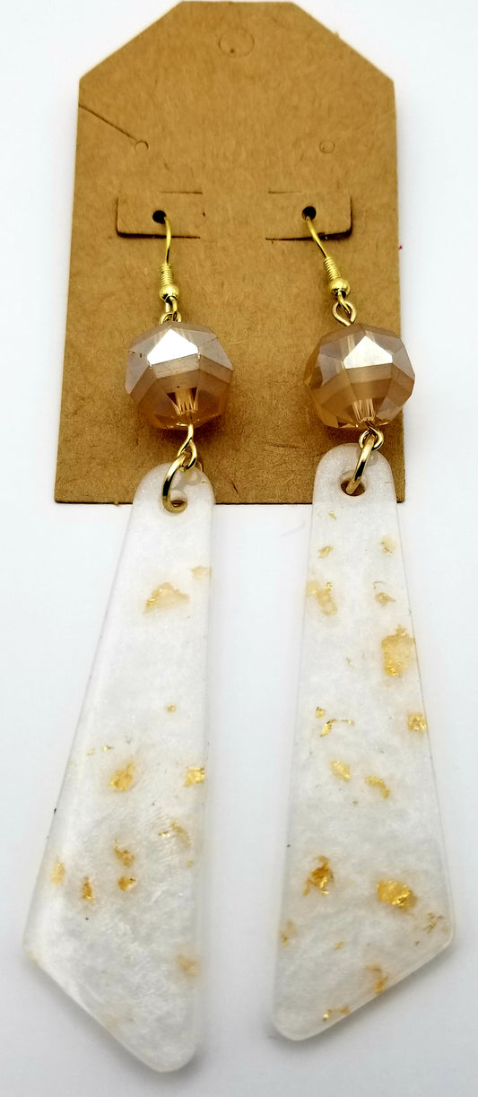 Ivory and Gold Dust Earrings