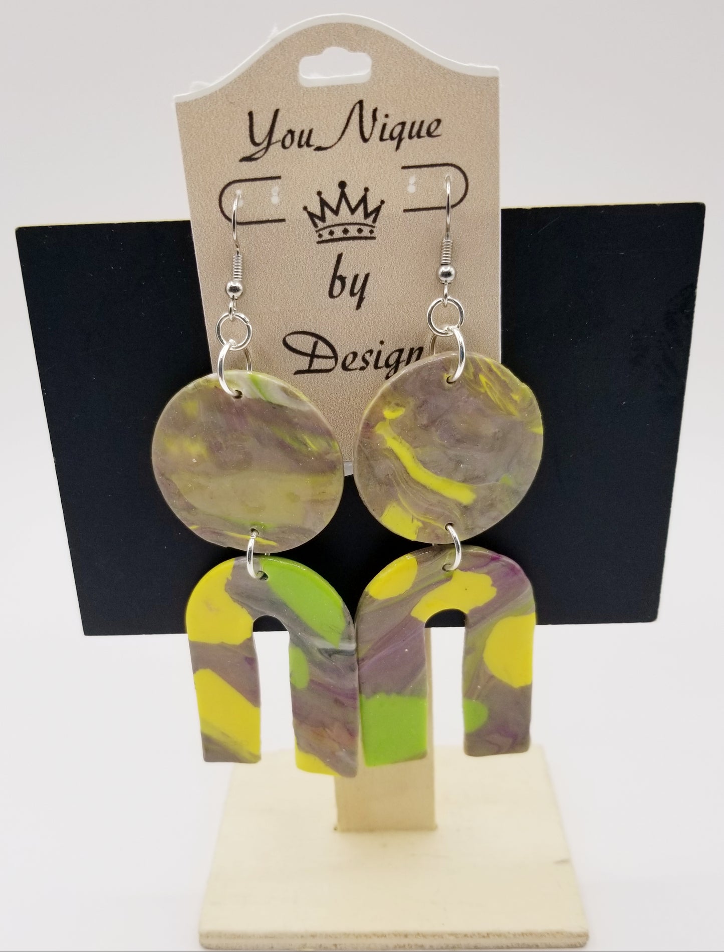 Lemon Lime Contrast Earrings