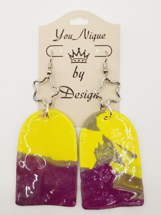 Vibrant Hues Arc Earrings