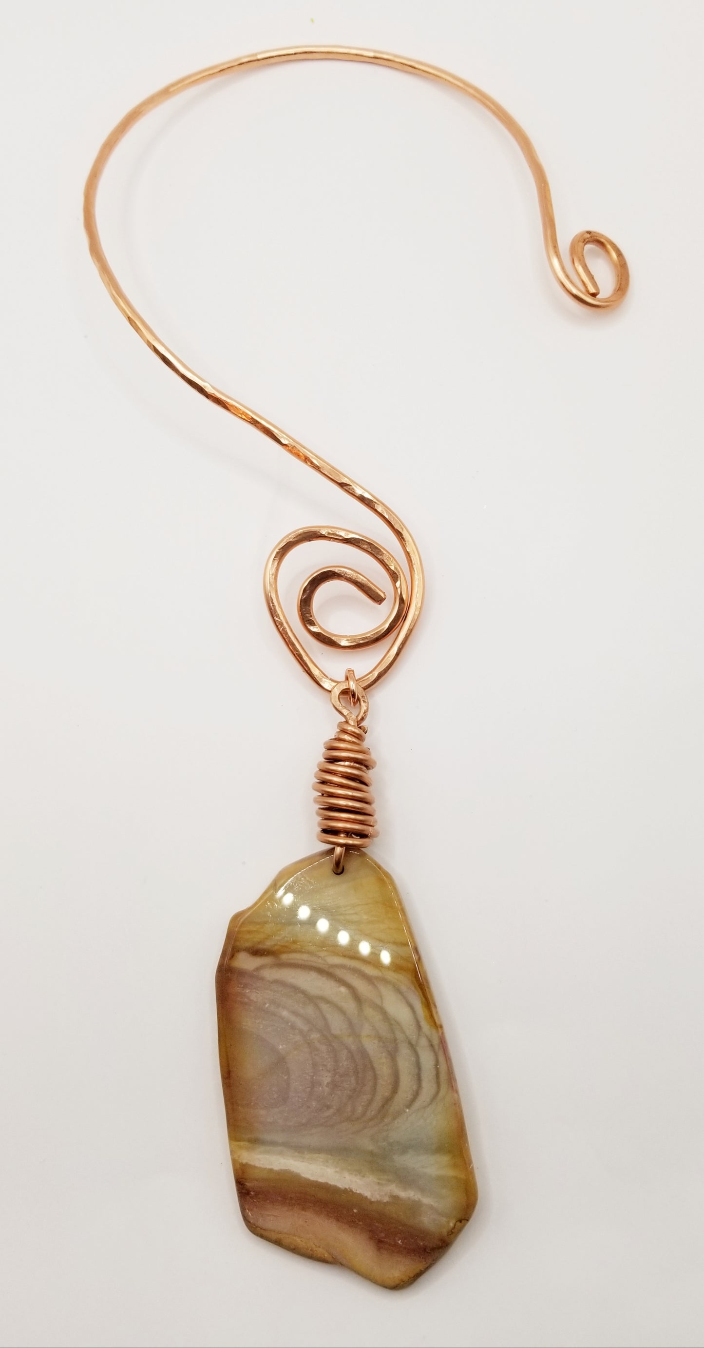 Agate Edge Copper Neck Cuff Necklace