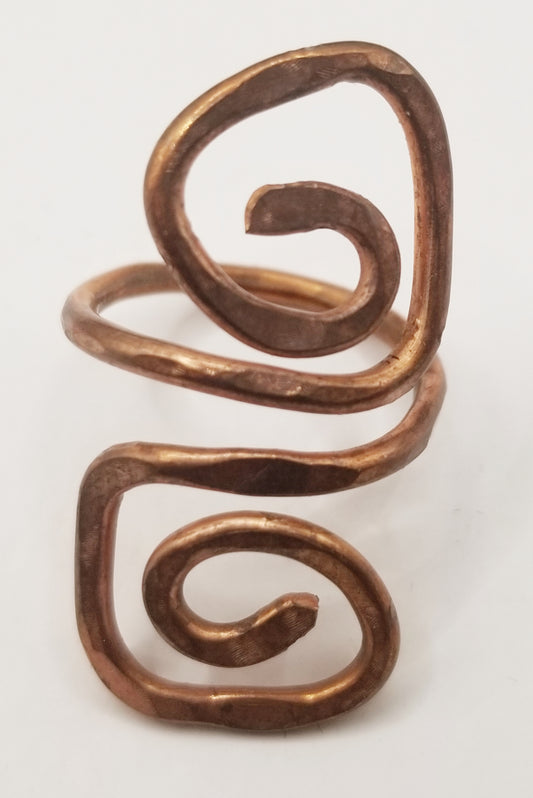 Geo Shaped Copper Ring - Adjustable