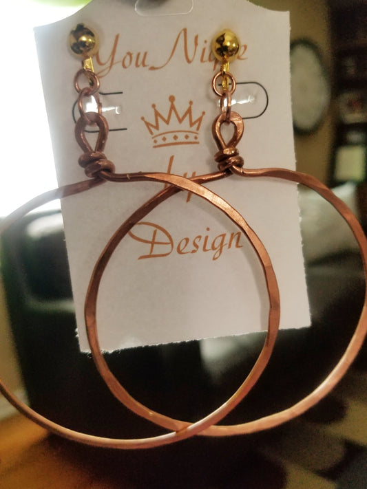 Med-Large Copper Hoop Earrings