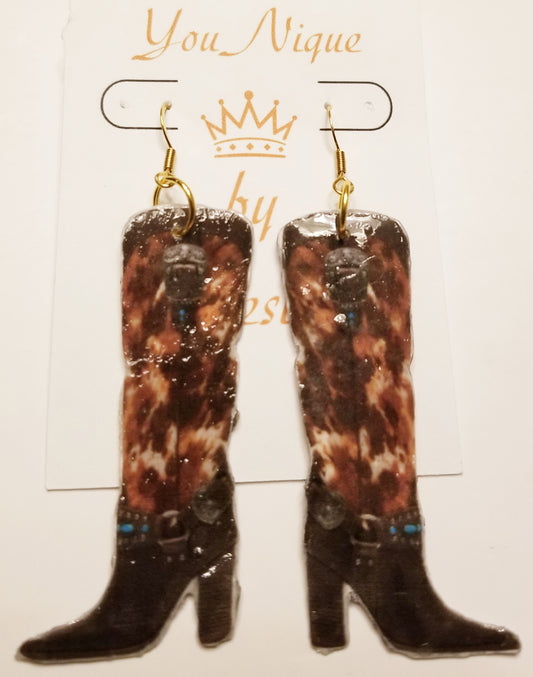 Fancy Fall Boot Earrings