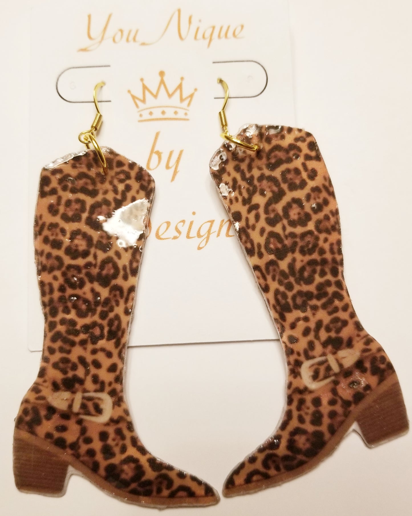 Animal Print Boot Earrings (Boots On the Ground)