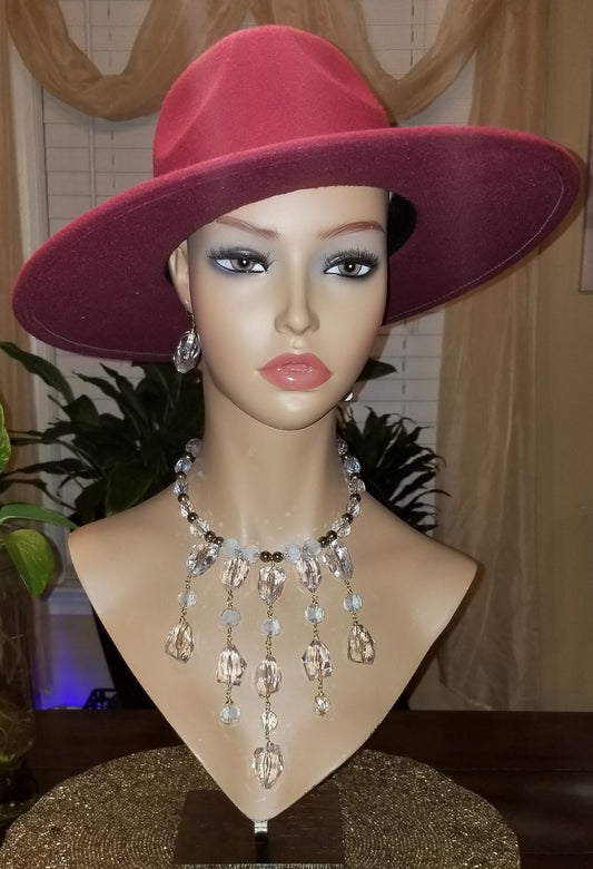 Translucent Chandelier Necklace and Earring Set