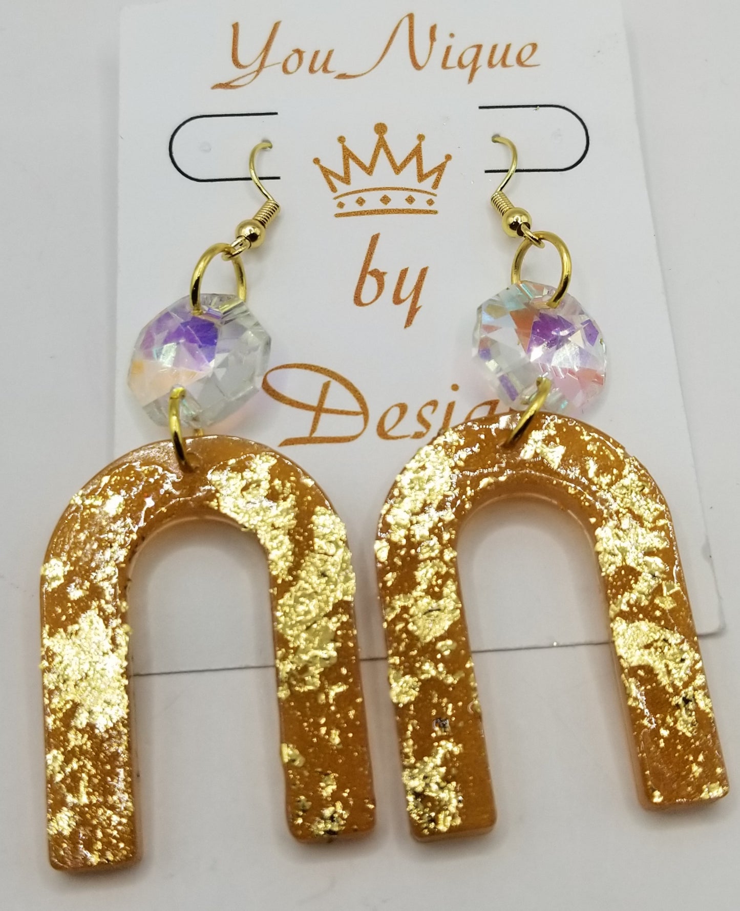 Shimmers of Topaz Earrings with stunning Crystal