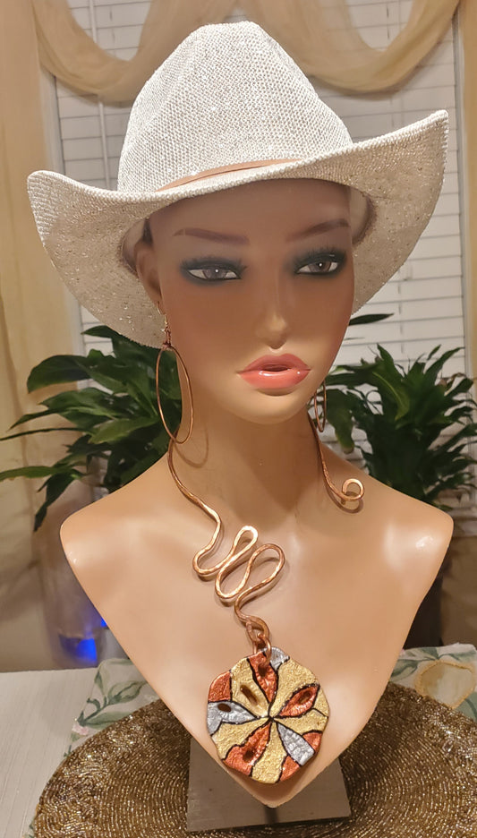 Beautiful Sandstone Copper Necklace