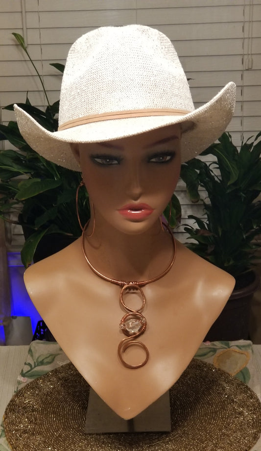 Forever Silhouettes Copper Neck Cuff Necklace