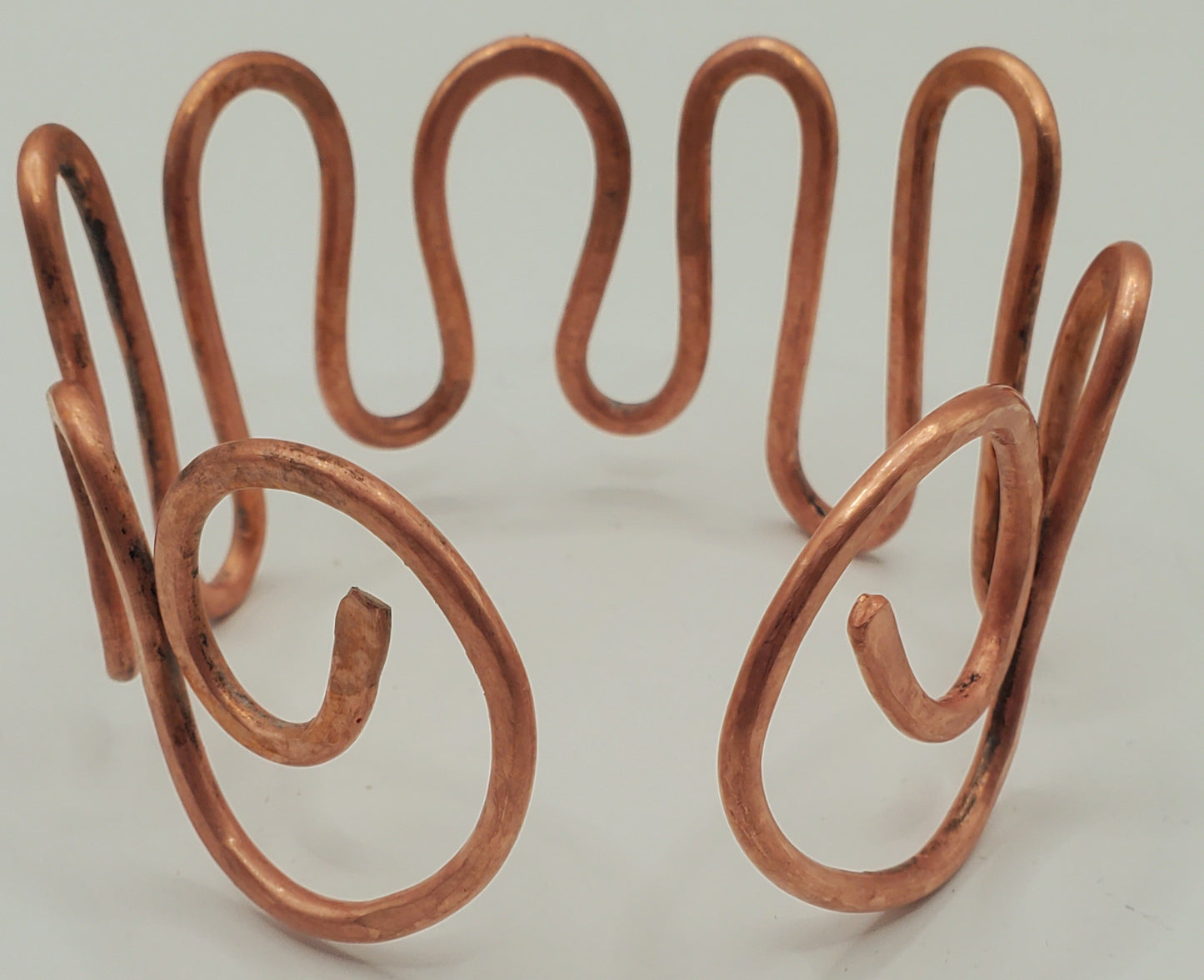 Wavy Curves Copper Statement Bracelet