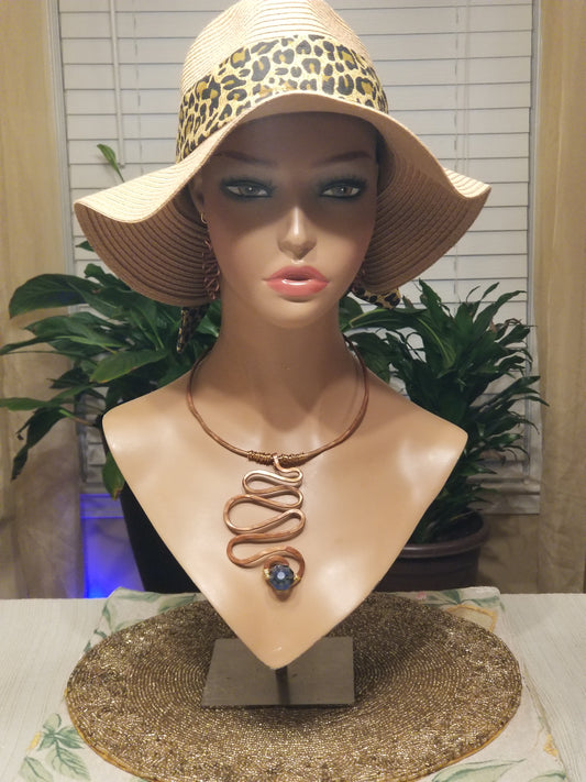 Bold and Wavy Copper Neck Cuff Necklace