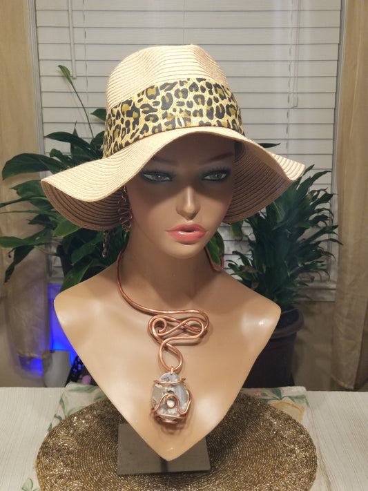 Boldly Twisted Copper Necklace Neck Cuff Pendant