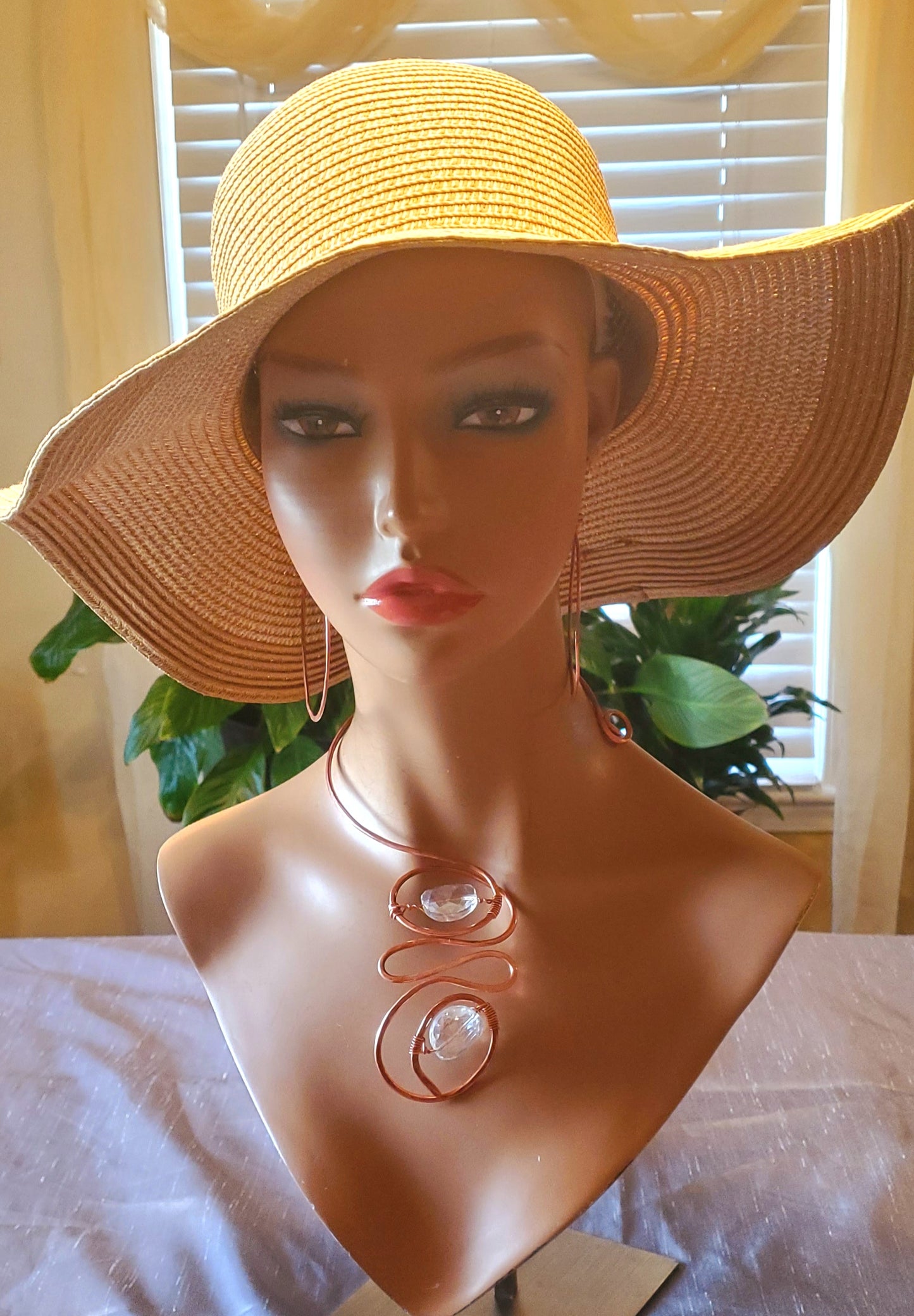 Swooped Swirls Neck Cuff Necklace