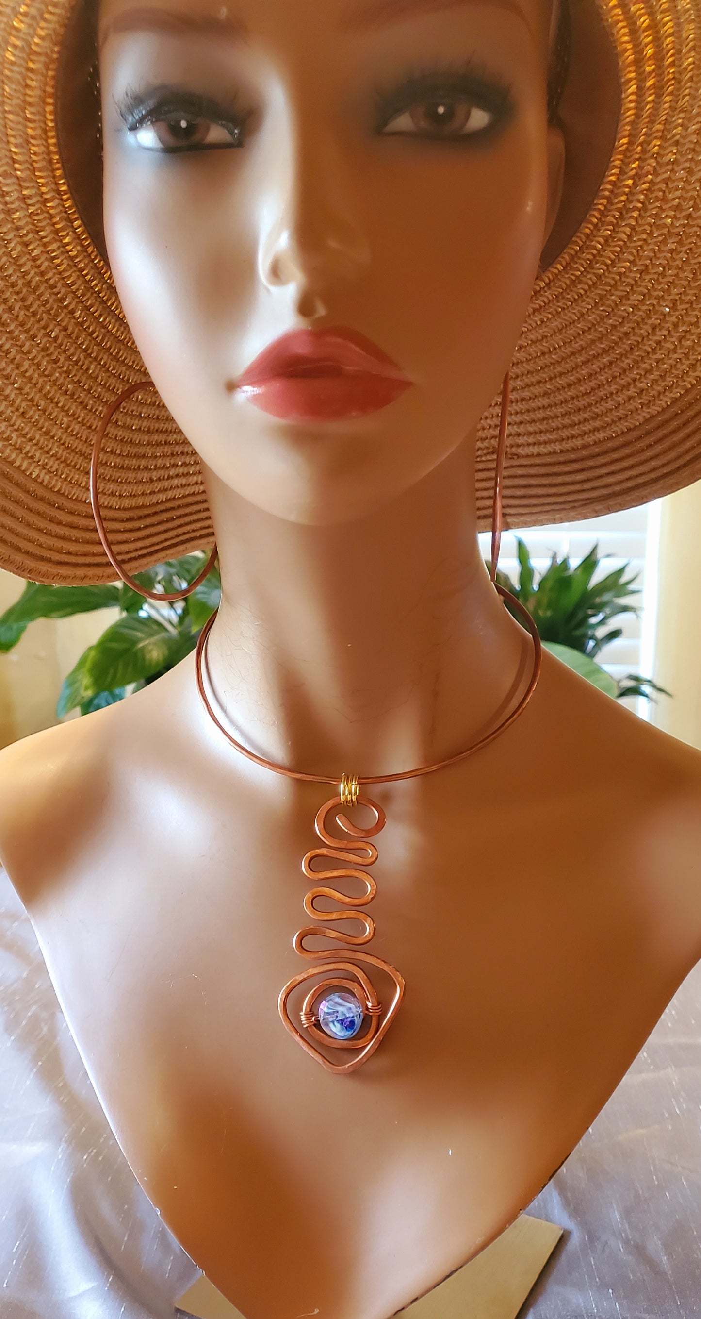 Necktie Neck Cuff Copper Necklace