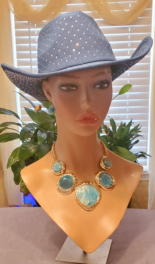 Ocean Blue Women's Necklace Set